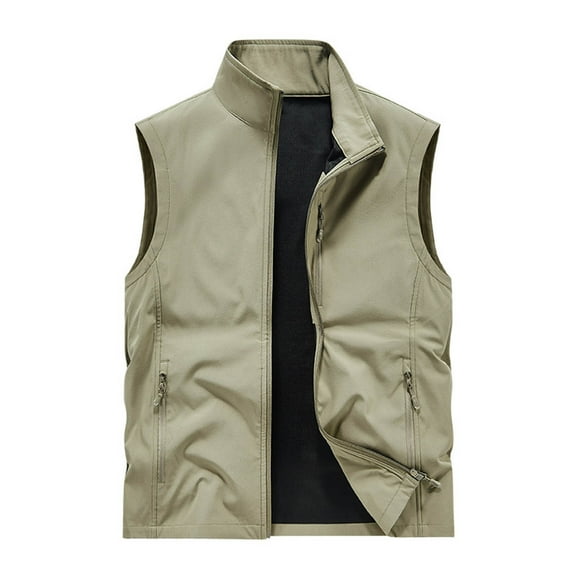 Summer Men's Lightweight Sleeveless Vest Outdoor Casual Multi Pocket Fishing Vests for Travel Hiking