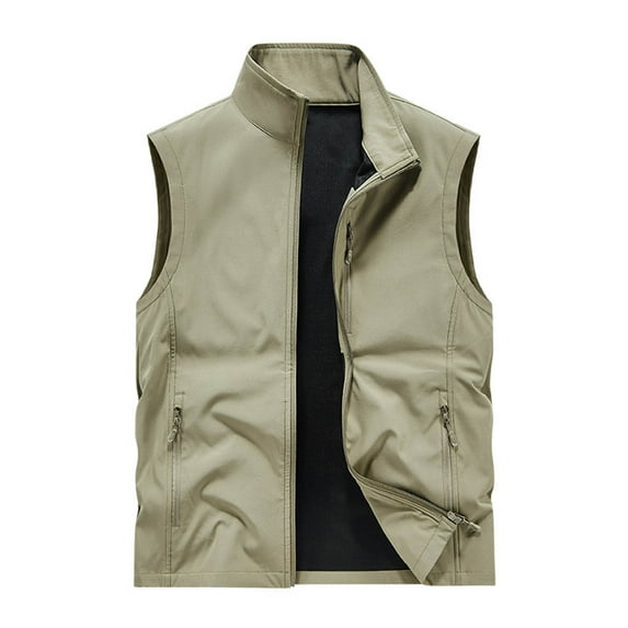 Summer Men's Lightweight Sleeveless Vest Outdoor Casual Multi Pocket Fishing Vests for Travel Hiking