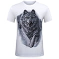 thumbnail image 1 of Summer Men's Short Sleeve 3D Pattern Snow Wolf T-Shirt Plus Size Men's Bottom Shirt Short Sleeve T-Shirt, 1 of 1