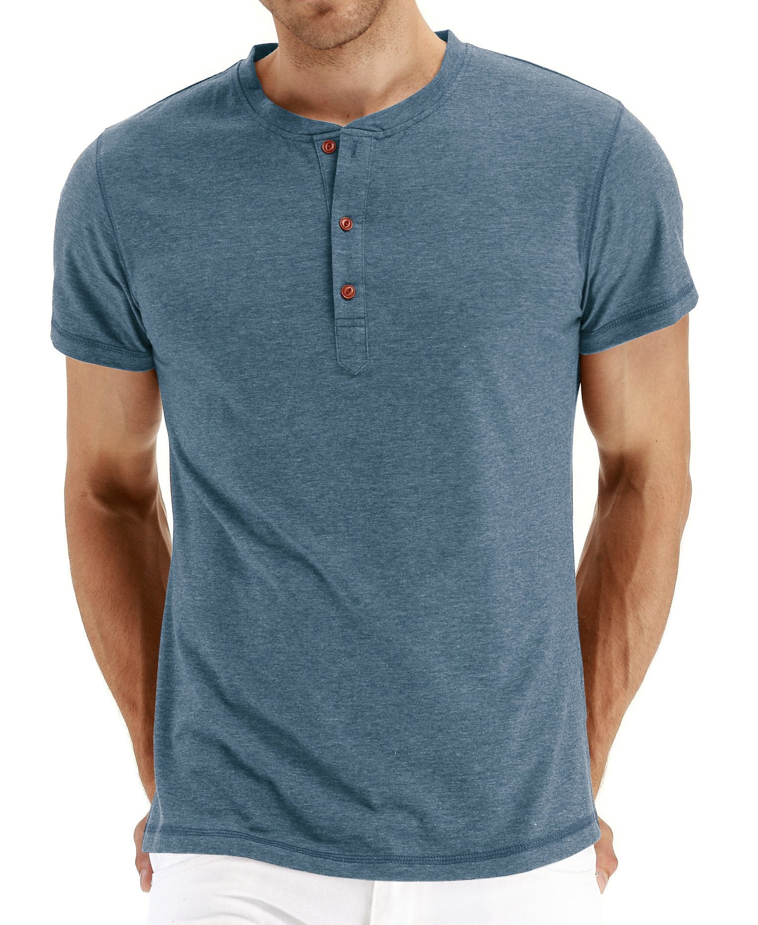 Summer Men's Short Sleeve Shirts Men's Solid Color Men's Half Sleeve ...