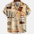 thumbnail image 1 of Summer Men's Social Casual Vintage Floral Hawaiian Oversize Short Sleeve Shirt Street Luxury Dragon Pattern Element Clothing Hot, 1 of 6