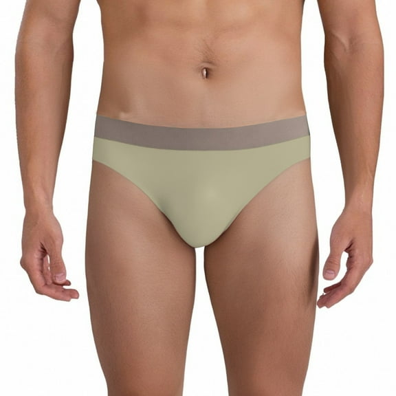 Summer Men's Triangle Underwear Double Fabric Seamless Briefs Thin Bottoms For Comfort