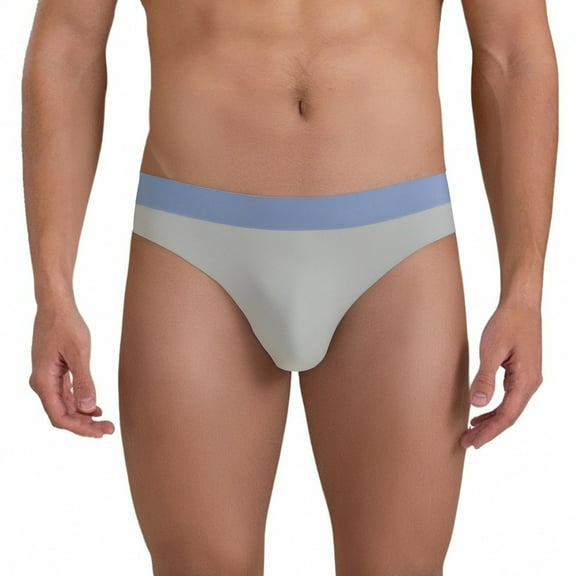 Summer Men's Triangle Underwear Double Fabric Seamless Briefs Thin Bottoms For Comfort
