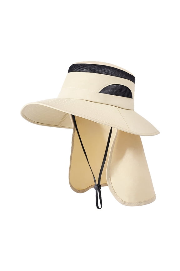 Summer Men's And Women's Outdoor Sun Hat With Mesh Breathable Quick Drying Large Brim And Neck Cover Sunshade Hat Women Ponytail Us Postal Service Hat Sunblock Hats for Women Women Hats for Summer