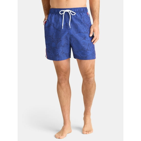 Way to Celebrate Men's & Big Men's Americana Swim Trunks, Sizes S-3XL