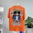 thumbnail image 1 of Summer Men‘s cotton T-shirt Korean Men‘s Cool Bear Short Sleeve Tops High Quality White T Shirt O-neck Tee Shirt Men Clothing, 1 of 7