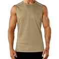 thumbnail image 1 of Summer Mens Athletic Tank Tops Sleeveless Crew Neck Training Running Tee with Reflective Strip Fathers Gift, 1 of 8