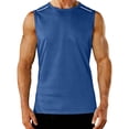 thumbnail image 1 of Summer Mens Athletic Tank Tops Sleeveless Crew Neck Training Running Tee with Reflective Strip Fathers Gift, 1 of 8