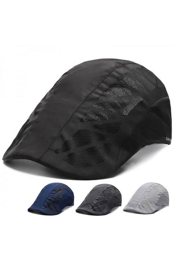 Summer Mens Boy Gatsby Ivy Cap Mesh Cabbie Golf Driving Sun Flat Beret Hats