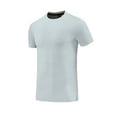thumbnail image 1 of Summer Mens Shirts Breathable Short Sleeve Sport Tees Running Gym Training Hiking Lightweight Quick Dry Summer Basic Tees, 1 of 4