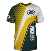 GFDGN Summer Mens Short Sleeve Polyester Cotton Breathable Rugby Fan Jersey All Over Print NFL Draft Big & Tall T-Shirt - Green Bay - Packers