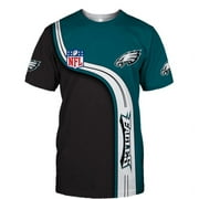 GFDGN Summer Mens Short Sleeve Polyester Cotton Breathable Rugby Fan Jersey All Over Print NFL Draft Big & Tall T-Shirt - Philadelphia - Eagles