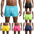thumbnail image 1 of Summer Mens Shorts Athletic Casual Fashion Draw Drawstring Tightness Waist Exercise Beach Outdoor And Fitness Beach Shorts Pants Beach Shorts Jogger Green S, 1 of 6