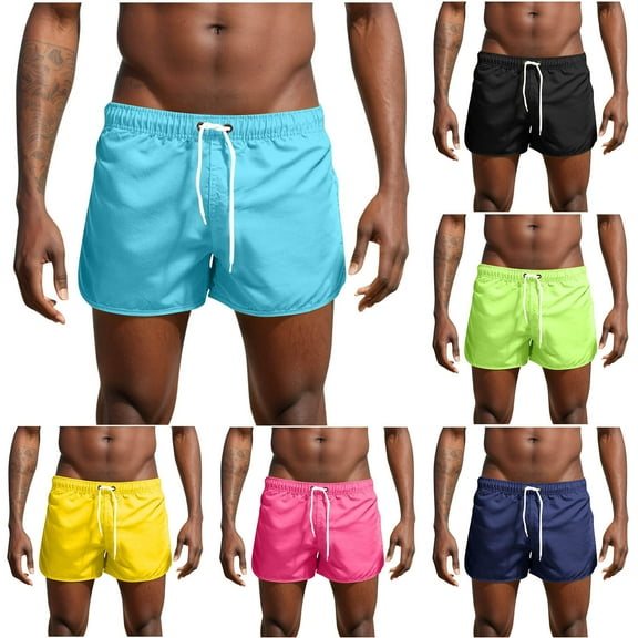 Summer Mens Shorts Athletic Casual Fashion Draw Drawstring Tightness Waist Exercise Beach Outdoor And Fitness Beach Shorts Pants Beach Shorts Jogger Light Blue S