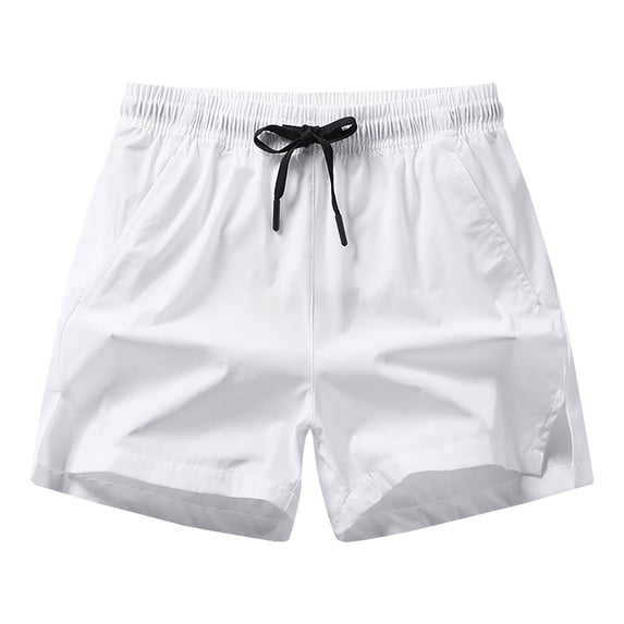 Summer Mens Shorts Athletic Sweat Short Pants with Side Pocket Drawstring Quick Dry Trunks Gym Training Swimming Running Workout Casual Daily Pants
