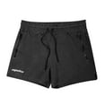thumbnail image 1 of Summer Mens Shorts Plus Size Elastic Waist Solid Color Men's Active Quick Fast-Drying Fabric Workout Shorts Activewear with Pockets Black S, 1 of 6