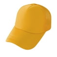 thumbnail image 1 of Summer Mesh Baseball Cap for Men Women Trucker Mesh Hat Baseball Hats Outdoor Sports Running Hat Breathable Adjustable Fit Outdoor Mesh Snapback Hats Yellow One Size, 1 of 5