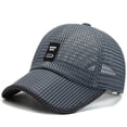 thumbnail image 1 of Summer Mesh Baseball Cap with Ponytail Hole for Women - Breathable Trucker Hat for Men, Quick Dry Outdoor Sports Running Hat with Adjustable Strap – One Size (21.3-22.8 Inches), 1 of 2