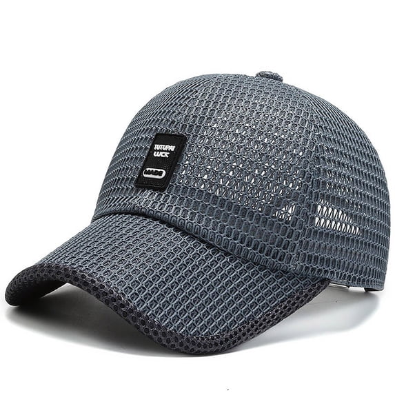 Summer Mesh Baseball Cap with Ponytail Hole for Women - Breathable Trucker Hat for Men, Quick Dry Outdoor Sports Running Hat with Adjustable Strap – One Size (21.3-22.8 Inches)