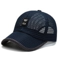 thumbnail image 1 of Summer Mesh Baseball Cap for Men Golf Running Hats Outdoor Sports Sun Hat with Adjustable Strap, 1 of 3