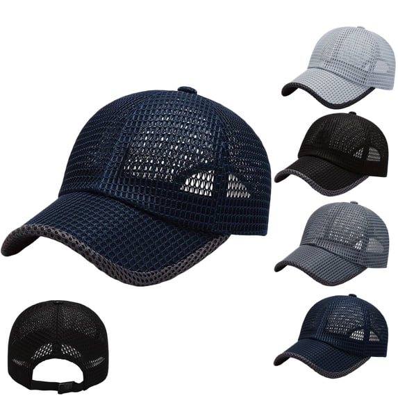 Summer Mesh Baseball Cap for Men Women Breathable Trucker Hat Quick Dry Lightweight Baseball Hats Running Hat Navy