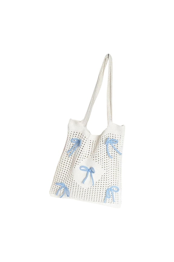 Summer Mesh Beach Bag Aesthetic Hippie Knit Hoboes Bag Crochet Toted Bag Women