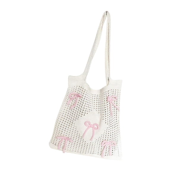 Summer Mesh Beach Bag Aesthetic Hippie Knit Hoboes Bag Crochet Toted Bag Women