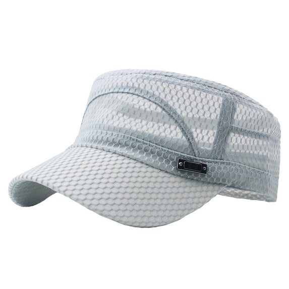 Summer Mesh Top Caps for Women Men Adjustable Breathable Caps Mens Hat Cool Hats Casual Trucker Hat Flat Top Hat Classic Low Profile Mesh Sports Baseball Cap