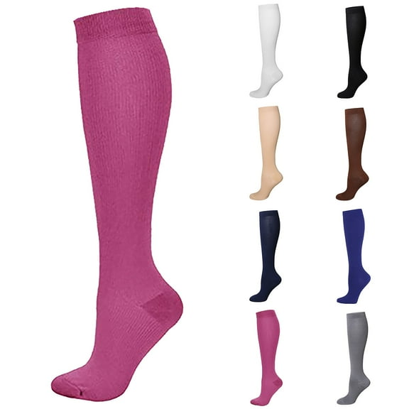 Summer Mid Tube Solid Compression Socks Sports Pressure Calf Wear