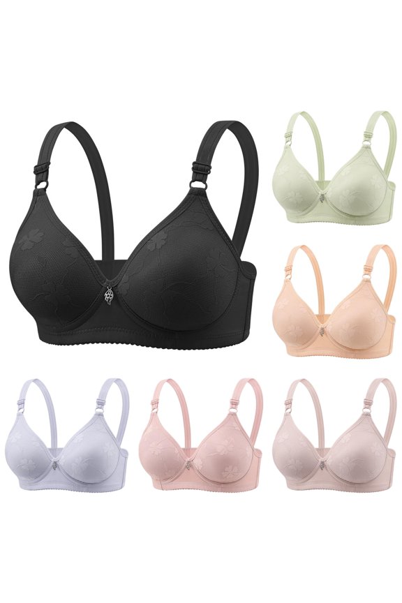 Summer Middle Adjustable Close Knit Bra Without Underwire Front Closure Wireless Bras for Women