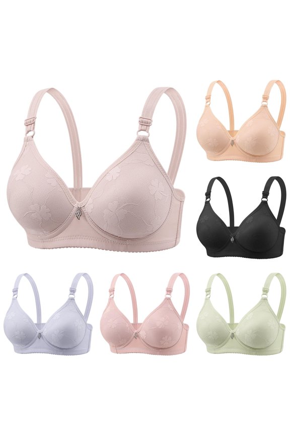 Summer Middle Adjustable Close Knit Bra Without Underwire Front Closure Wireless Bras for Women