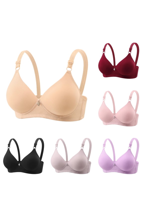 Summer Middle Adjustable Close Knit Bra Without Underwire Womens Push up Bras