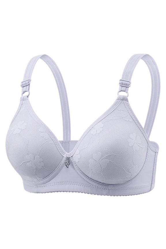 Summer Middle Adjustable Close Knit Bra Without Underwire for Daily Wear, 36, Light Blue