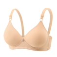 thumbnail image 1 of Summer Middle Adjustable Close Knit Bra Without Underwire for Daily Wear, 38, Beige, 1 of 2