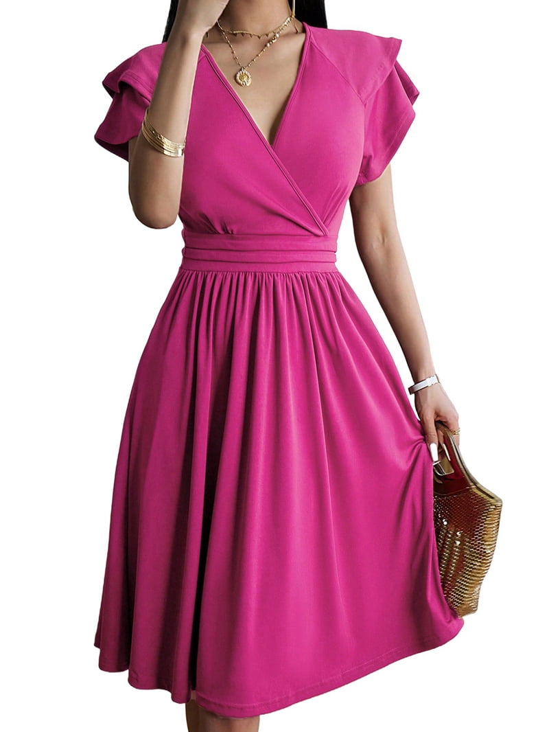 open lace back dress Rose Pink Floral Maxi Dress - All Dresses