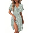 thumbnail image 2 of Women Summer Casual Maxi Dress V Neck Sleeveless Flowy Boho Floral Beach Long Dress With Pockets 2 of 14
