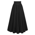 thumbnail image 1 of Summer Midi Skirts for Women A-Line Hight Waist Renaissance Pleated Tartan Skirt Solid Color Summer Vacations Skirt, 1 of 4