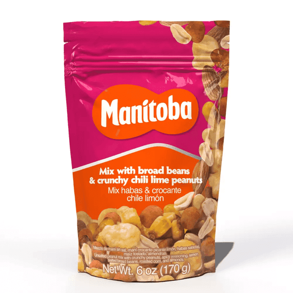 Manitoba Summer Mix - Spicy Nuts Chili Lime Peanuts and Broadbeans 6 oz
