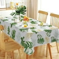thumbnail image 1 of Summer Monstera Palm Leaves Rectangle Tablecloth 60x120 Inch, Tropical Plants Gold Leaf Decorative Table Cloth Hawaii Botanical Dining Table Cover, Hawaiian Luau Dinner Party Picnic Decoration, 1 of 6