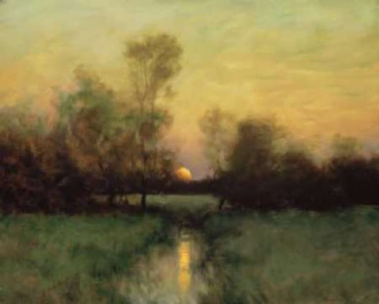 Summer Moonrise Canvas Art - Dennis Sheehan (24 x 30)