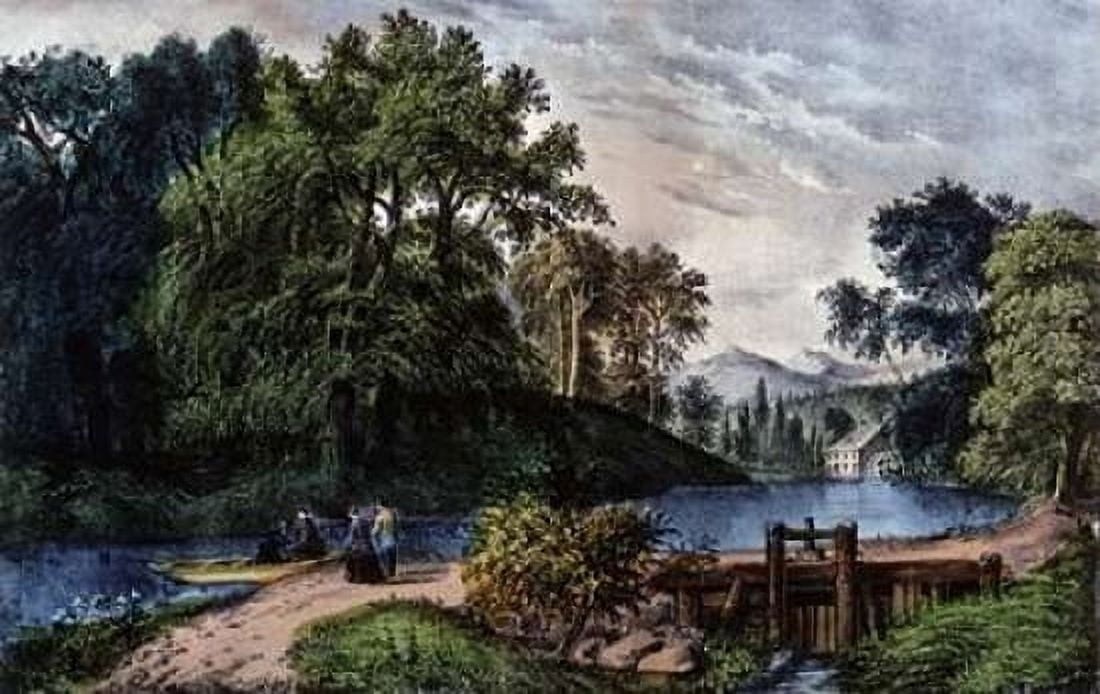 Summer Morning Canvas Art - Currier and Ives (12 x 18)