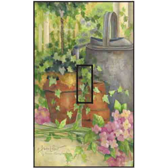 Summer Morning Single Toggle SwitchStix Peel and Stick Art Deco Switch Plate Cover Applique Washable Heat/Steam/Water-Resistant - 1 unit
