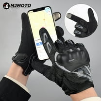 Summer Motorcycle Gloves Full Finger Breathable Bicycle Moto Biker Gloves Touchscreen Ptrotective Glove Gray Reflective at Night