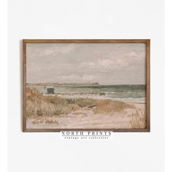 Summer Mountain Rustic Landscape Poster, Stretched Size 12x18