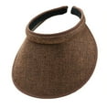 thumbnail image 1 of Summer Multi-function Foldable Portable Suncap Straw Cap Beach Hats Sun Hat Visor Hat COFFEE, 1 of 7