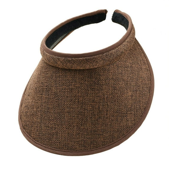 Summer Multi-function Foldable Portable Suncap Straw Cap Beach Hats Sun Hat Visor Hat COFFEE