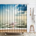 thumbnail image 1 of Summer Natural Scenery Shower Curtain Sea Beach Palm Tree Bathroom Accessories Waterproof, 1 of 5