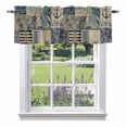 thumbnail image 1 of Summer Nautical Valance Curtain for Windows Blue Starfish Shells Anchor Boat Patchwork Linen Rod Pocket Curtain Valances Short Window Treatments for Kitchen Bathroom Laundry Basement 42 x 18 Inch, 1 of 9