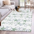 thumbnail image 1 of Summer Nautical Washable Area Rugs 4'x6', Ocean Cartoon Starfish Coastal Bubbles Low Pile Throw Living Room Rug Non-Slip Sturdy Edge Binding Carpet for Indoor Entryway Bedside Kitchen, 1 of 9