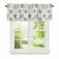 thumbnail image 1 of Summer Nautical Window Valance for Kitchen, Cartoon Sun Coastal Anchor Rudder Cute Seagull Retro Rod Pocket Short Curtain for Small Windows, Light Filtering Decorative Valance, 42 x 18 Inch, 1 Panel, 1 of 9
